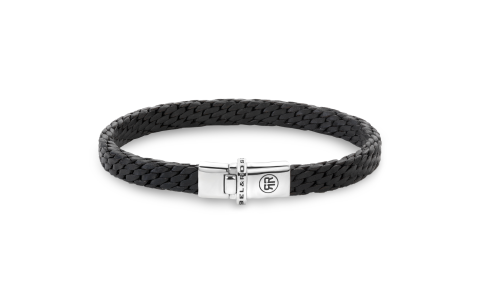 Rebel and Rose Armband Woven Small Patina Black (19cm) - 23891