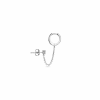 Oorsieraad, zilver klapoorring met oorknop zirkonia PER STUK - 23910