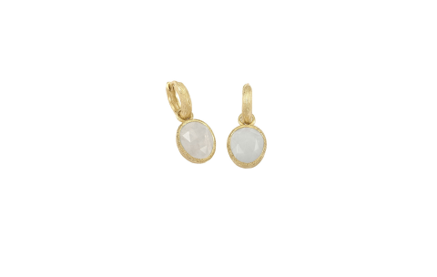 Jorge Revilla Oorhangers, zilver/18krt.verguld met Silver-Rain-Moonstone Shade Collection (lengte: 26mm.) - 23920