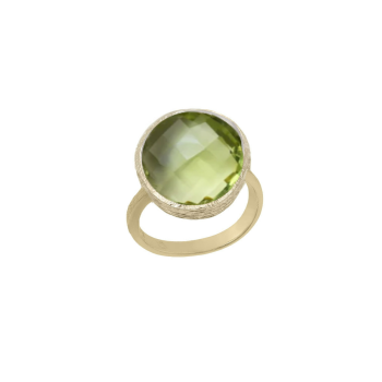 Jorge Revilla Ring, zilver verguld met Rose Quartz 18mm. Shade Collection (maat: verstelbaar) - 23924 Jorge Revilla Ring, zilver verguld met Rose Quartz 18mm. Shade Collection (maat: verstelbaar) - 23924