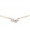 Jackie Collier, 14krt.goud "Festive sparkling Neclace" met wit topaas - 23952