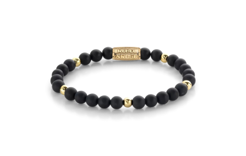 Rebel and Rose Armband Matt Black Madonna (maat S: 16,5cm) - 23971