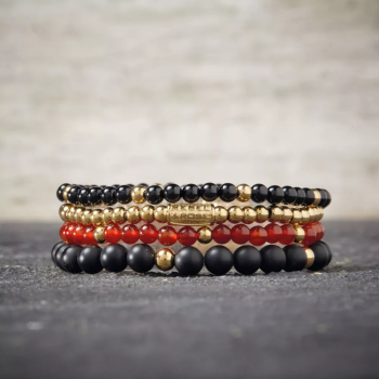 Rebel and Rose Armband Matt Black Madonna (maat S: 16,5cm) - 23971 Rebel and Rose Armband Matt Black Madonna (maat S: 16,5cm) - 23971