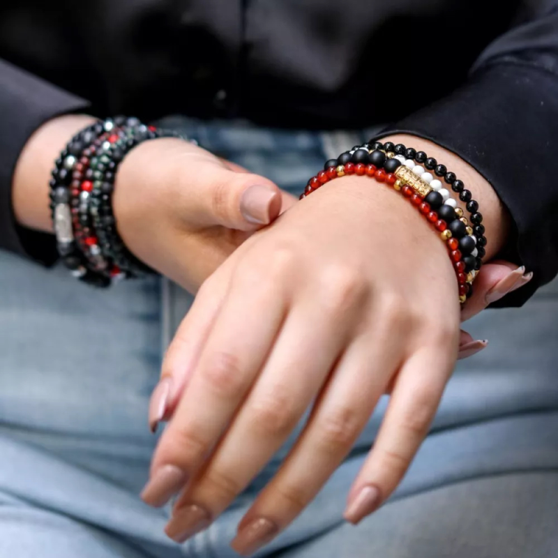 Rebel and Rose Armband Matt Black Madonna (maat S: 16,5cm) - 23971