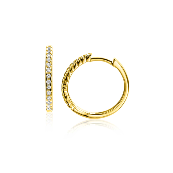 Zinzi Oorringen, model ZGO506 14krt.goud (12,5x1,8mm.) - 24014 Zinzi Oorringen, model ZGO506 14krt.goud (12,5x1,8mm.) - 24014