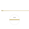 Collier, 9 karaat gourmette 1,4 mm. (lengte: 50cm.) - 24049