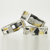 AUDAR Armband, model BA1593 zilver met 18krt.goud (lengte 19,5cm) - 24074