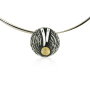 AUDAR Collier met hanger, model P1981S zilver/18krt.goud 29mm. (lengte:45cm.) - 24077