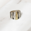 AUDAR Ring, model 1628 zilver met 18krt.goud (maat 60) - 24079