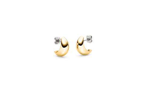 Boccia Oorknoppen, titanium verguld model 05089-02 (8x16mm.) - 24145