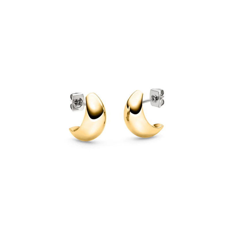 Boccia Oorknoppen, titanium verguld model 05089-02 (8x16mm.) - 24145 Boccia Oorknoppen, titanium verguld model 05089-02 (8x16mm.) - 24145