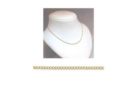 HC Collier, 14krt.geelgoud gourmetschakel 1,2mm. (lengte: 42cm.) - 24148
