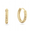 Jackie Oorhangers, 14krt.goud "Cap Ferrat Hoops" (10x2,3mm.) - 24151