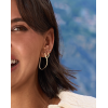 Jackie Oorhangers, 14krt.goud "Cap Ferrat Hoops" (10x2,3mm.) - 24151