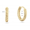 Jackie Oorhangers, 14krt.goud "Cap Ferrat Hoops" (10x2,3mm.) - 24151