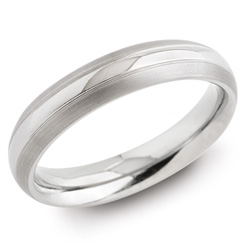 Boccia Ring, titanium model 0131-01 breedte: 5mm. (maat 56) - 24165