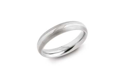 Boccia Ring, titanium model 0131-01 breedte: 5mm. (maat 56) - 24165