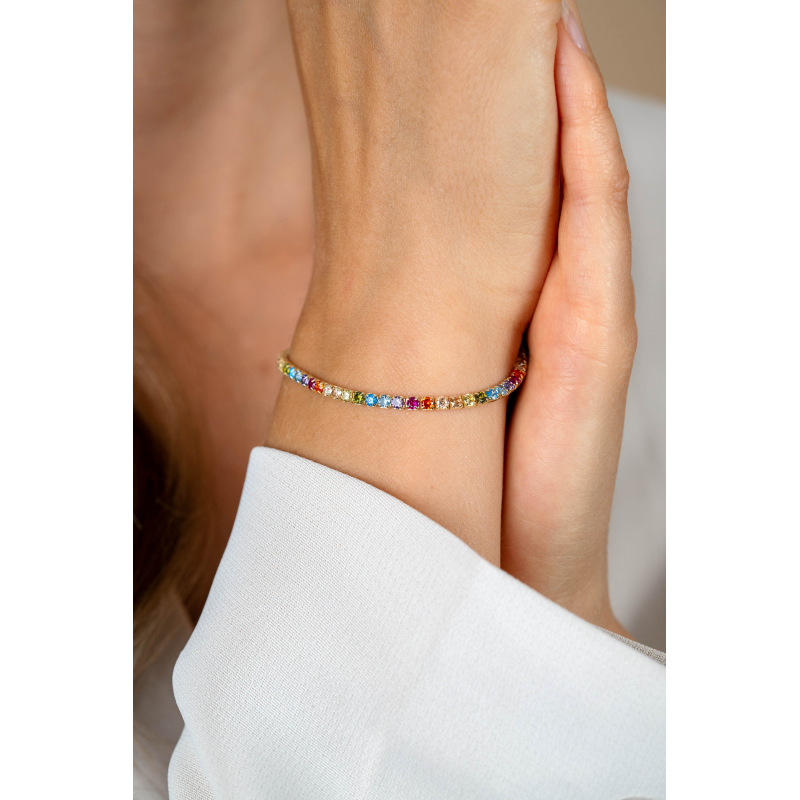 Zinzi Armband, model ZIA2679 multicolour (lengte 17-20cm.) - 24197