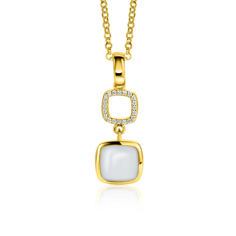 Zinzi Hanger, model-ZIH2308 draaibaar mintgroen en wit onyx (excl.collier) - 24200 Zinzi Hanger, model-ZIH2308 draaibaar mintgroen en wit onyx (excl.collier) - 24200
