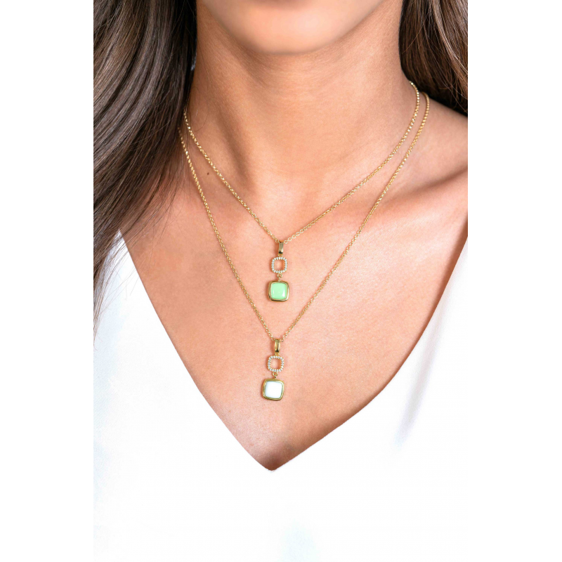 Zinzi Hanger, model-ZIH2308 draaibaar mintgroen en wit onyx (excl.collier) - 24200 Zinzi Hanger, model-ZIH2308 draaibaar mintgroen en wit onyx (excl.collier) - 24200