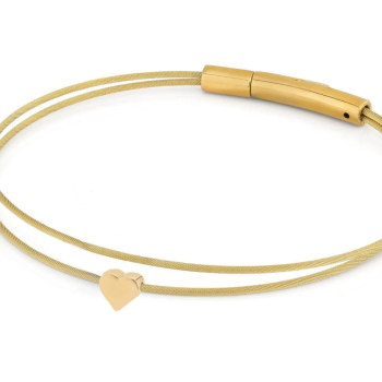 CLIC, Thinking of You edelstaal vergulde armband met Hartje (maat: 18cm.) - 24203