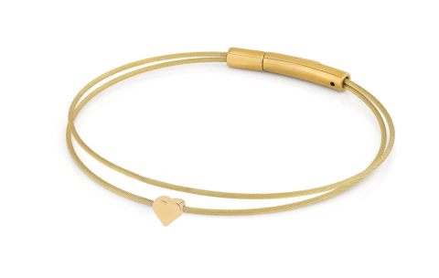CLIC, Thinking of You edelstaal vergulde armband met Hartje (maat: 18cm.) - 24203
