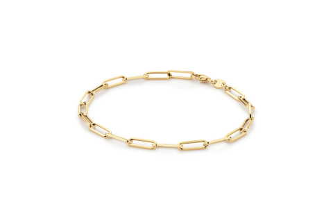 Jackie Armband, 14krt.goud Boxlink (lengte: 18,5cm.) - 24234