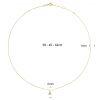 Jackie Collier, 14krt.goud met hanger Grimaldi BlueTopaz (lengte 38-40-42cm.) - 24236