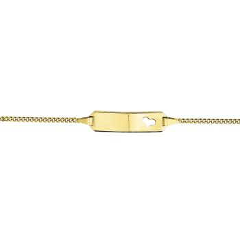 Graveerarmband, 9 karaat met hart (verstelbaar: 9-11cm.-baby) - 24248 Graveerarmband, 9 karaat met hart (verstelbaar: 9-11cm.-baby) - 24248