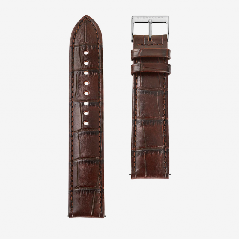 Sternglas-Horlogeband Heritage 20mm Bruin S03-HE05 - 24258