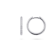 Oorringen, zilver met zirconia (2x20mm.) - 24287