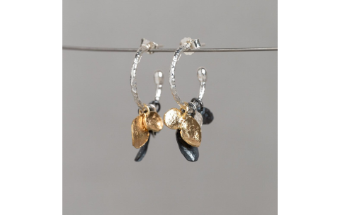 Jeh Jewels, Oorstekers model 21520 zilver verguld met (lengte 1,8cm.) - 24292