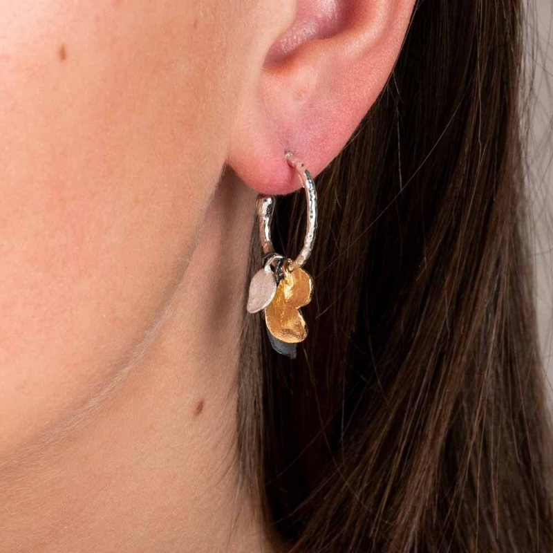 Jeh Jewels Oorstekers, model 21520 zilver verguld met (lengte 1,8cm.) - 24292