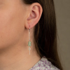 Jeh Jewels Oorhangers, model 21340 zilver met groen Kyaniet (lengte 5cm.) - 24298