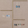 Jeh Jewels Oorhangers, model 21340 zilver met groen Kyaniet (lengte 5cm.) - 24298