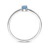 Ring, zilver gerhodineerd met topaas (maat 16,5) - 24301
