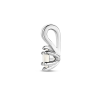 Hanger, zilver gerhodineerd met maansteen (4mm.) - 24315