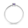 Ring, zilver gerhodineerd met amethist (maat 17,5) - 24322