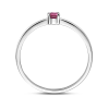 Ring, zilver gerhodineerd met toermalijn (maat 16,5) - 24325