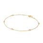 Jackie Armband, 14krt.goud "Let's Celebrate Bracelet" (lengte: 16-17,5cm.) - 24332