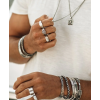 TAJ AMSTERDAM Zilveren Cuff Herenarmband Kara (one size) - 24335 TAJ AMSTERDAM Zilveren Cuff Herenarmband Kara (one size) - 24335
