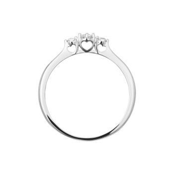 Ring, 14krt.witgoud met diamant totaal 0,16ct. (maat:56) - 24358 Ring, 14krt.witgoud met diamant totaal 0,16ct. (maat:56) - 24358