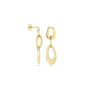 Oorhangers, zilver verguld (lengte 38mm.) - 24364