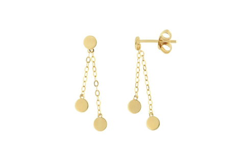 Oorhangers, 14krt.goud (lengte: 2cm.) - 24385