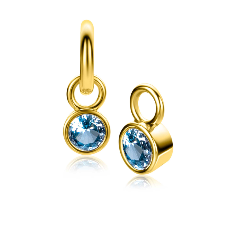 Zinzi Oorbedels, model ZICH-MRT birthstone december excl. oorringen (7mm.) - 24386 Zinzi Oorbedels, model ZICH-MRT birthstone december excl. oorringen (7mm.) - 24386