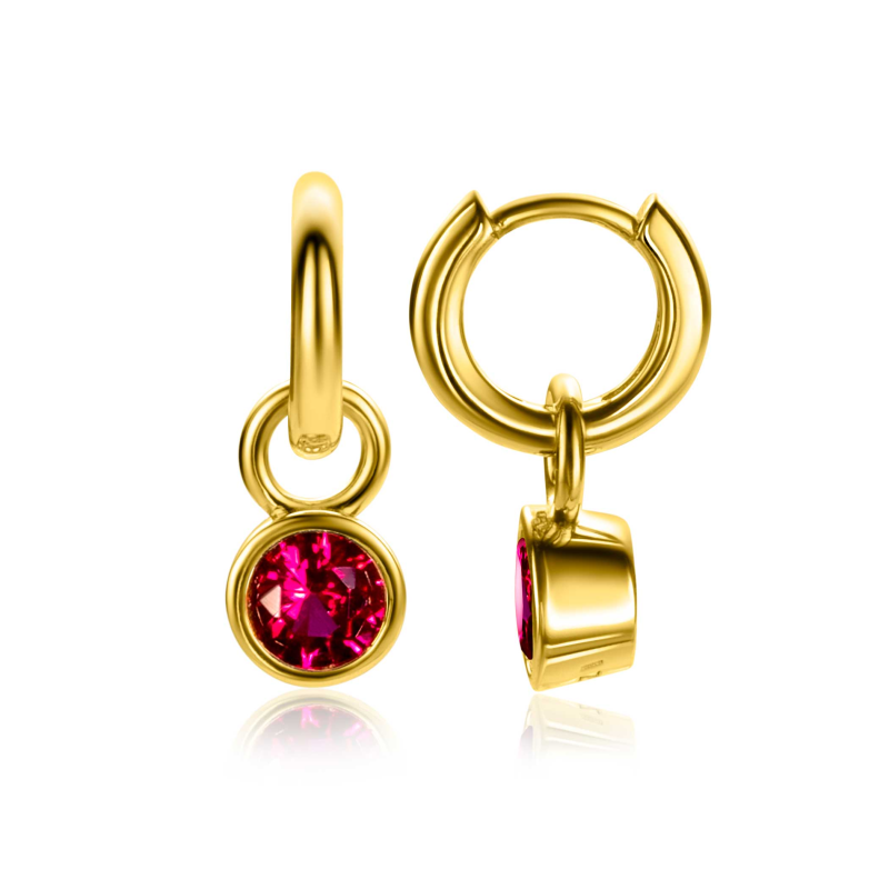 Zinzi Oorbedels, model ZICH-JUL birthstone juli excl. oorringen (7mm.) - 24387 Zinzi Oorbedels, model ZICH-JUL birthstone juli excl. oorringen (7mm.) - 24387