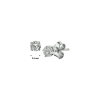 Oorknoppen, 14krt.witgoud met diamant tot.0,08ct - 24389
