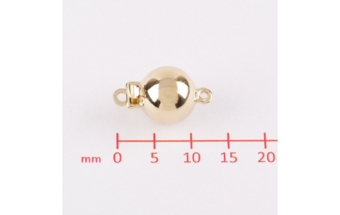 Parelsluiting, zilver verguld (8mm.) - 24404