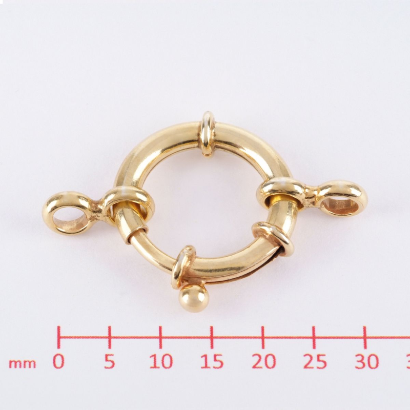 Sierveerring, zilver verguld (18mm.) - 24405