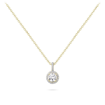 Collier, zilver verguld met zirkonia (lengte verstelbaar: 42-46cm.) - 24410 Collier, zilver verguld met zirkonia (lengte verstelbaar: 42-46cm.) - 24410